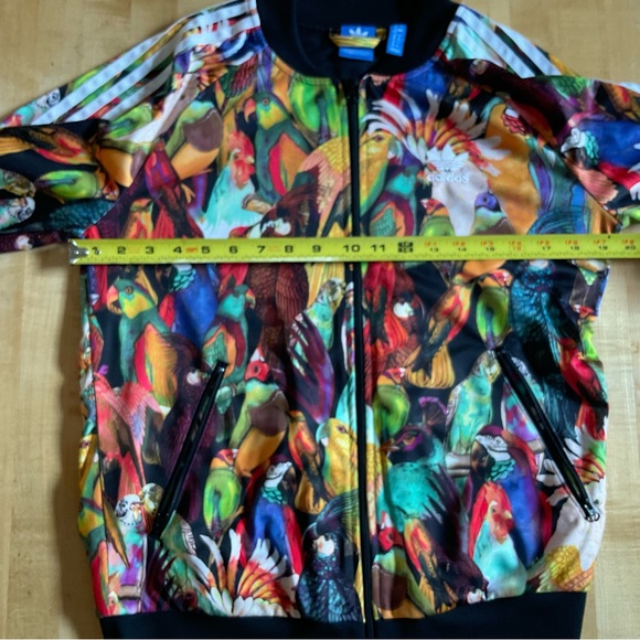 Adidas Originals Trefoil Track Suit Tropical Bird Print Jacket Pants Small OG - Picture 12 of 16